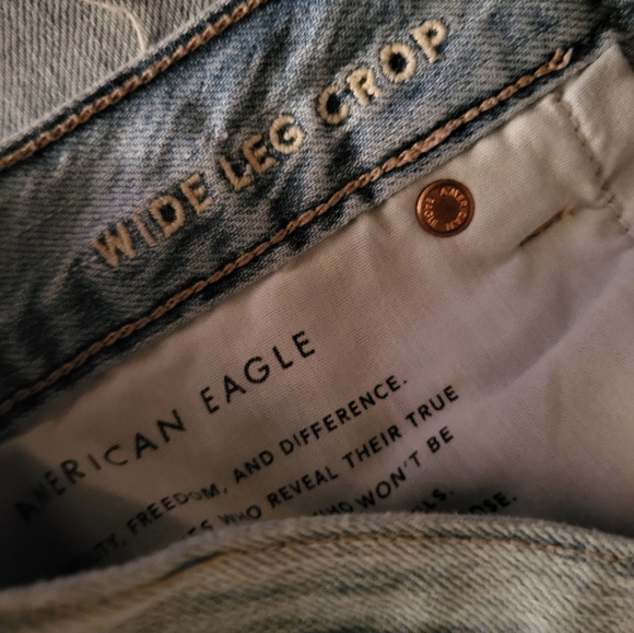 American eagle wide leg crop jeans, size 20. NWOT. - Picture 5 of 10